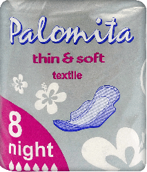 Прокладки гігієнічні Palomita Thin & Soft textile night, 8 шт