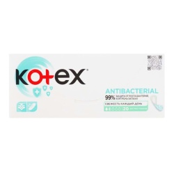 Прокладки ежедневные Kotex Antibacterial, 20 шт.