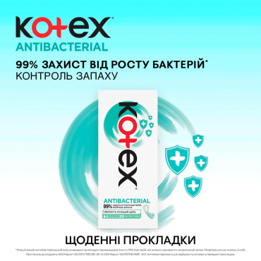 Прокладки ежедневные Kotex Antibacterial, 20 шт. фото 4