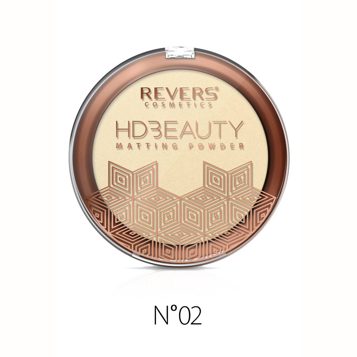 Пудра для обличчя REVERS HD BEAUTY матова №02, 9 г