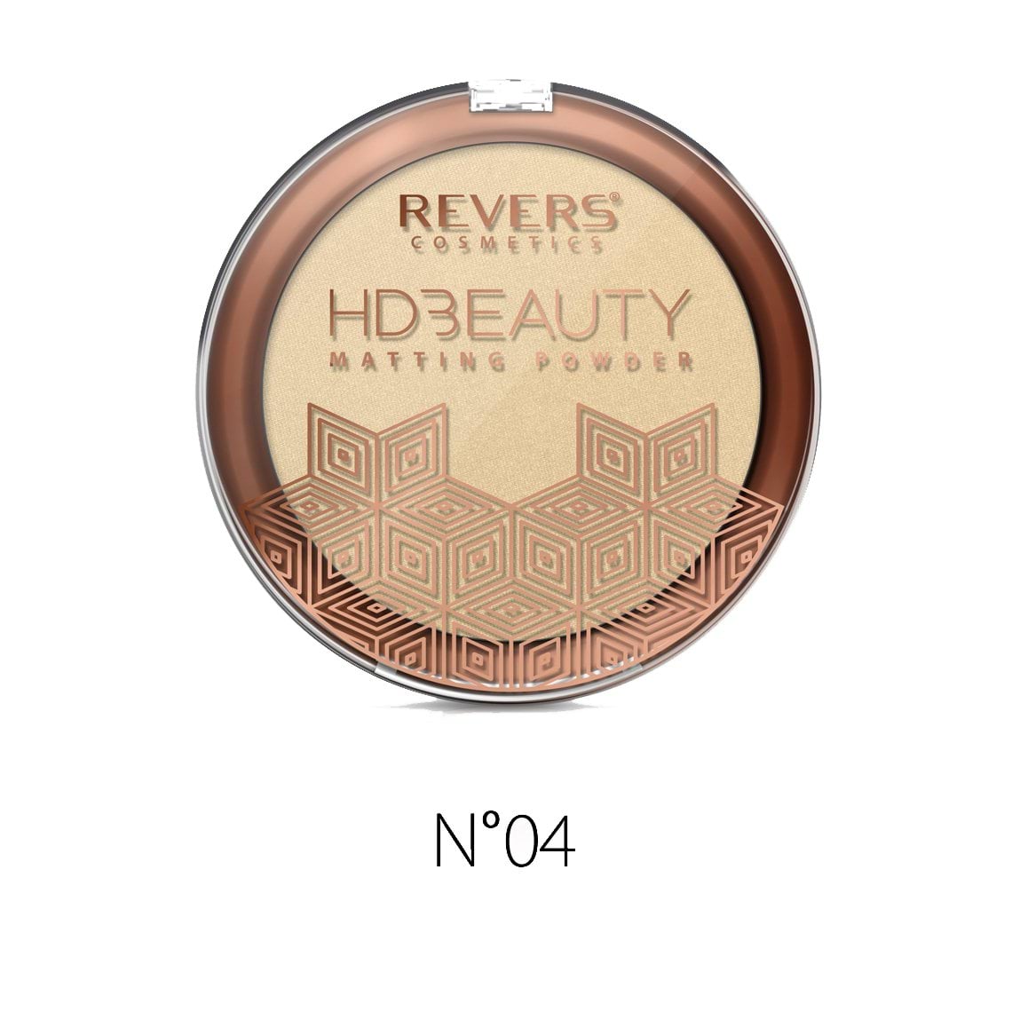 Пудра для обличчя REVERS HD BEAUTY матова №04, 9 г