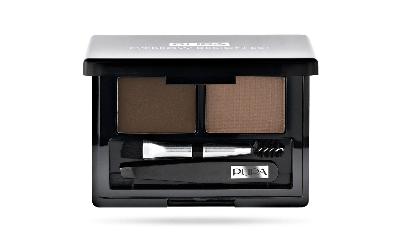 Pupa кольорова пудра для брів + фіксуючий віск Eyebrow Set 2, 1.1г