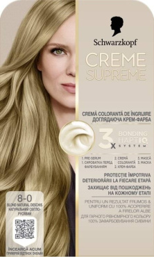 Краска для волос Creme Supreme натуральный светло-русый 8-0