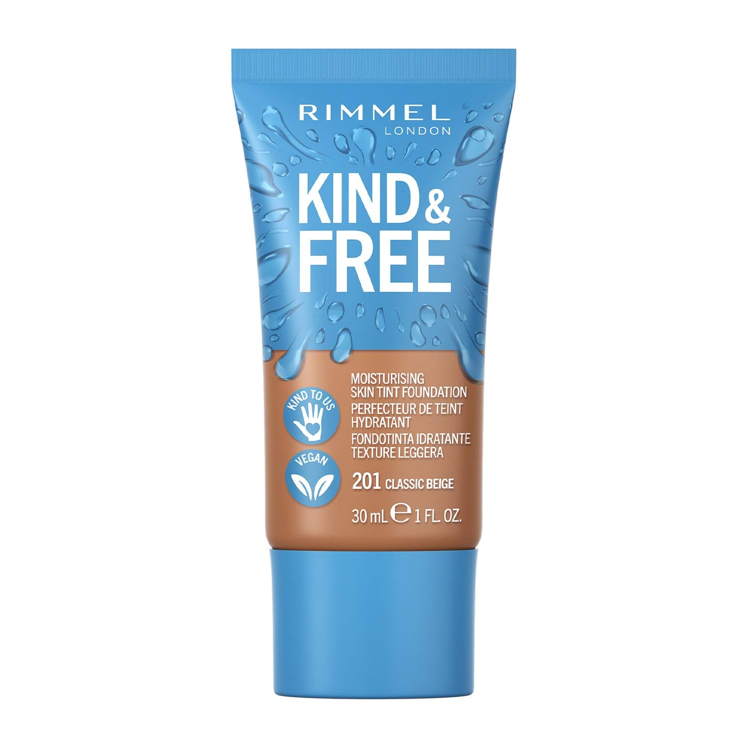 Увлажняющий тинт  RIMMEL KIND & FREE  №201, 30 мл
