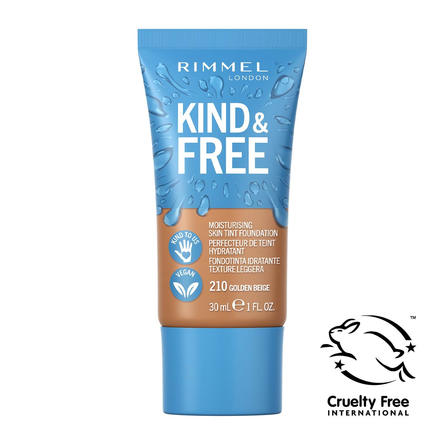 Увлажняющий тинт  RIMMEL KIND & FREE  №210, 30 мл