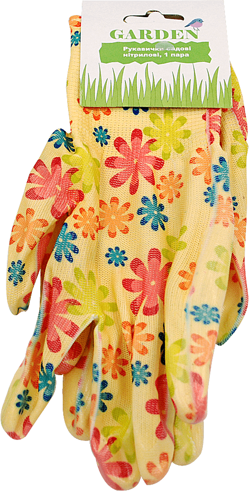 Рукавички садові нітрилові, 1 пара