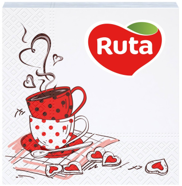 Салфетки сервировочные Ruta Double Luxe с принтом Кухня 2 слоя 24х24 см 40 шт фото 1