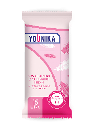 Салфетки влажные для интимной гигиены YOUNIKA с молочной кислотой и аллантоином, 15 шт