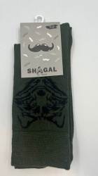 Shagal шкарпетки чол. з малюнком "Вовк" р 27-29, зелений