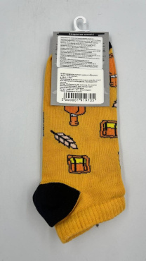Shagal шкарпетки чол. короткі з мал. Віскі р. 25-27, жовтий фото 1