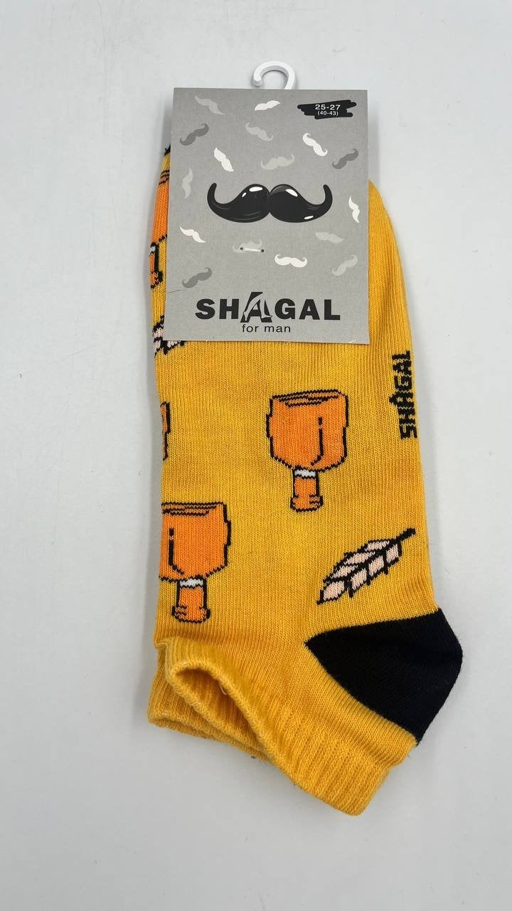 Shagal носки мужские короткие из рис. Виски р. 25-27, желтый
