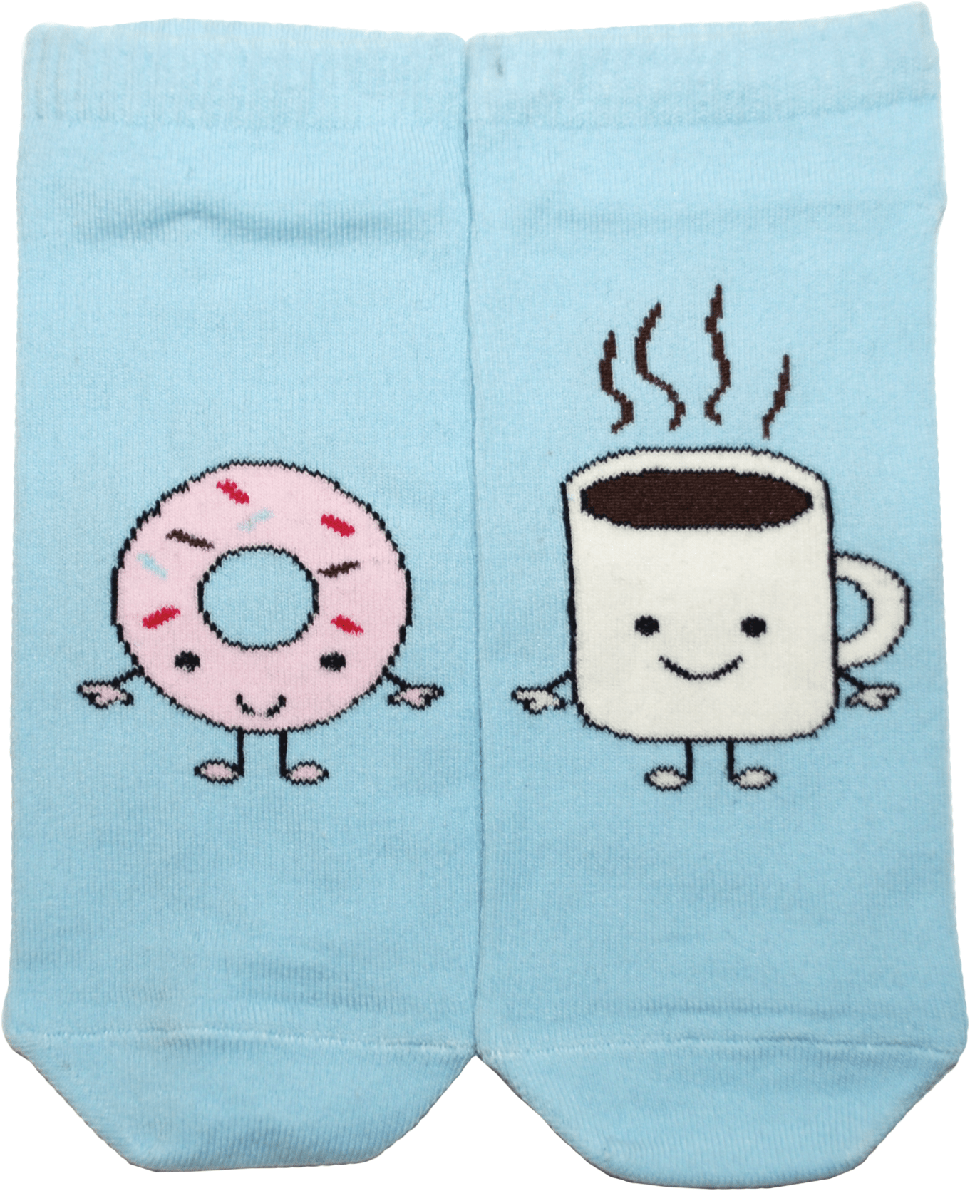 Shagal носки женские короткие ЛП с рисунком "Кофе и Пончик" размер 23-25