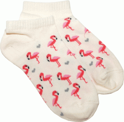 Shagal шкарпетки жін. короткі з мал. "Фламінго" р 23-25, кремовий