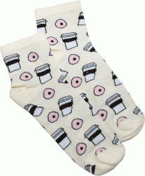 Shagal шкарпетки жін. короткі з мал. "Кава" р 23-25, бежевий