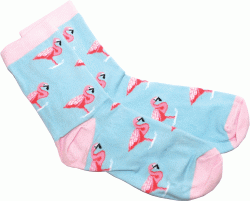 Shagal носки жен. с рисунком "Фламинго" р 23-25, голубой