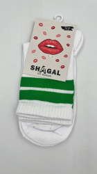 Shagal носки жен.с рисунком "Woo Hoo" р 23-25, белый