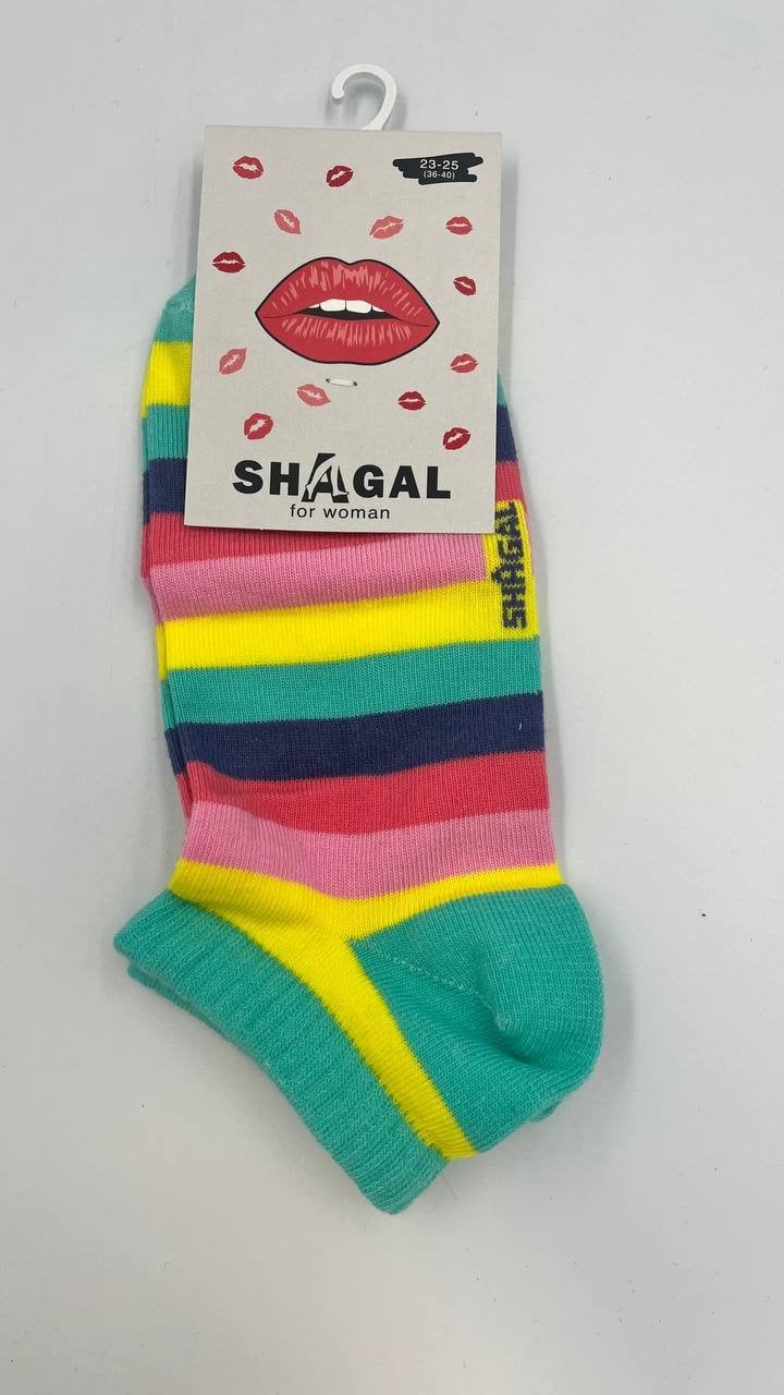 Shagal носки женские короткие с рисунком Полосы размер 23-25