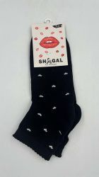 Shagal шкарпетки жін. короткі з малюнком Серця р. 23-25, чорний