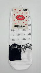 Shagal шкарпетки жін. з малюнком Коти р. 23-25, білий