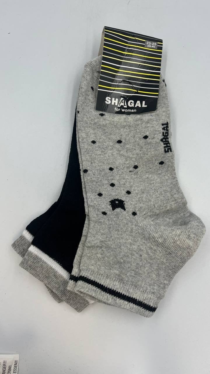 Shagal носки женские сер. поголенок р 23-25, набор 2шт