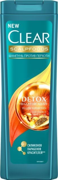 Шампунь Clear Detox Зволожуючий проти лупи 400 мл