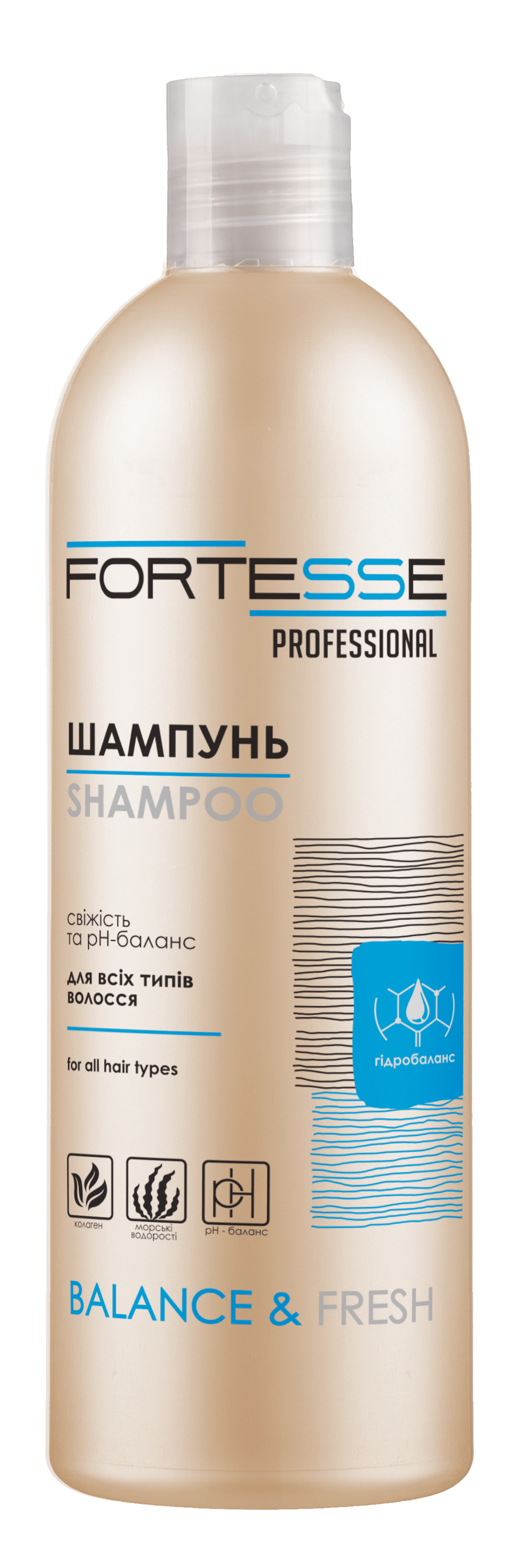 Шампунь Fortesse Professional Balance&Fresh свіжість та pH-баланс для всіх типів волосся, 400 мл