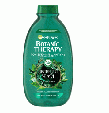 Шампунь Garnier Botanic Therapy Зелений чай, Алое і цитрус Для нормального і схильного до жирності волосся, 400 мл