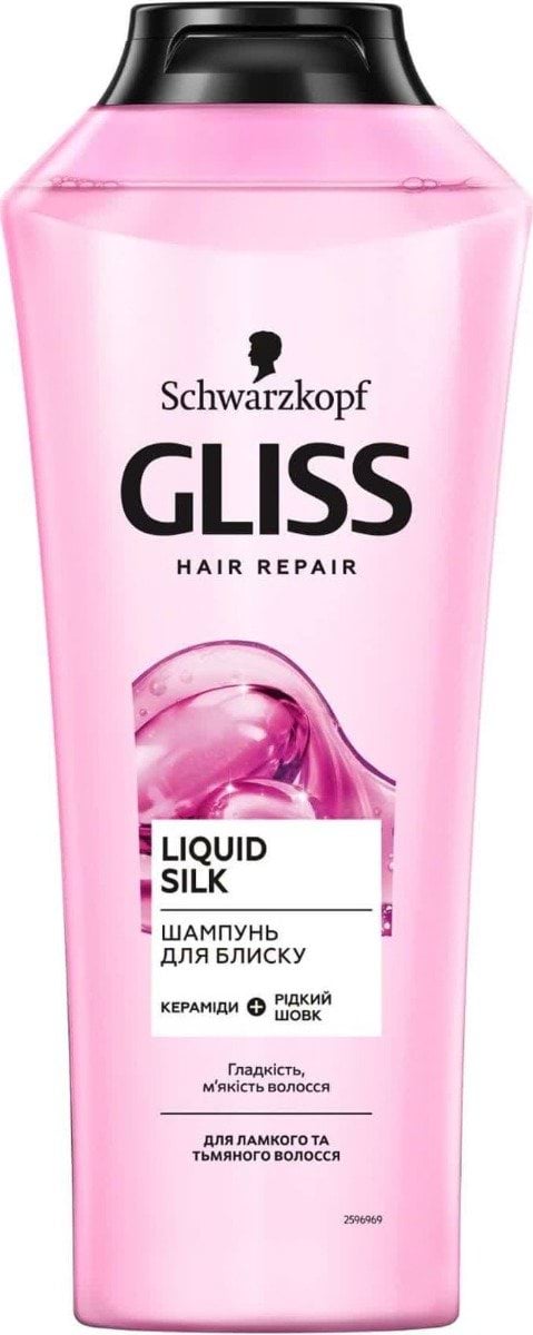 Шампунь GLISS kur Liquid Silk для ломких и тусклых волос 400 мл