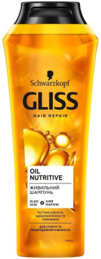 Шампунь GLISS kur Oil Nutritive для сухих и поврежденных волос, 400 мл