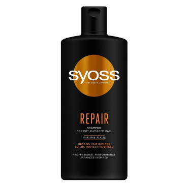 Шампунь SYOSS REPAIR з водоростями Вакаме для сухого та пошкодженого волосся 440 мл фото 1