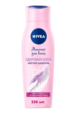 Шампунь Nivea 250 мл Молочко для волосся: Здоровий Блиск для тьмяного і ослабленого волосся