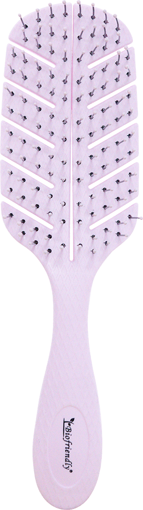 Щетка массажная овальная Biofriendly Biodegradable SZ551 23х6.5х4см розовая, 1шт