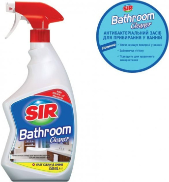 SIR очиститель для ванной Антибактериальный, 750мл