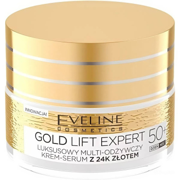 Мультипитательный крем-сыворотка Eveline Gold Lift Expert 50+ 50 мл