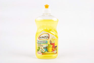Средство для мытья посуды GLANZEN бальзам с витамином Е и ромашкой, 550 г