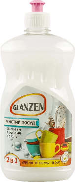 Средство для мытья посуды GLANZEN бальзам с ионами серебра 550 г
