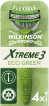 Станки одноразовые мужские Wilkinson Xtreme3 ​​Eco Green, 3 лезвия, 4 шт