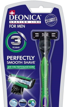 Станок для гоління чоловічий Deonica FOR MEN 3 леза + 1 катридж