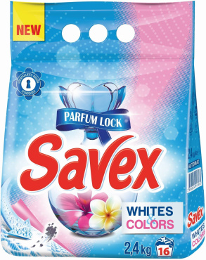 Пральний порошок Savex PARFUM LOCK Whites & Colors 2,4 кг