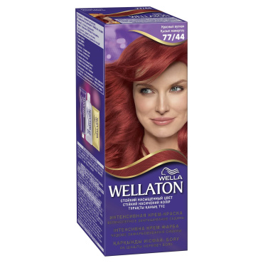 Крем-краска для волос Wellaton - Красный вулкан 77/44
