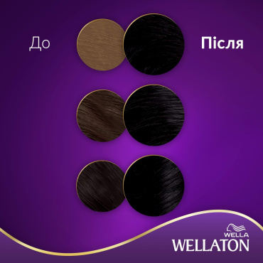 Устойчивая крем-краска для волос Wellaton - Черный 2/0 фото 4