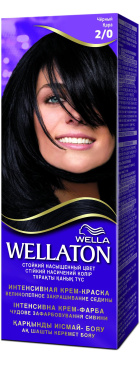 Устойчивая крем-краска для волос Wellaton - Черный 2/0