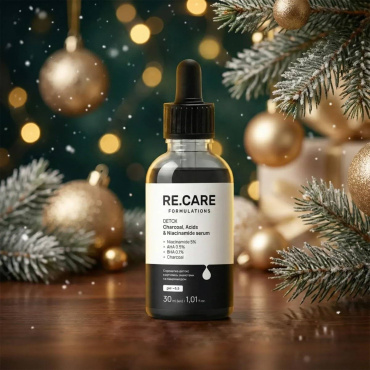Сыворотка для лица RE.CARE Detox Charcoal Acids Niacinamide для глубокой очистки 30 мл фото 5