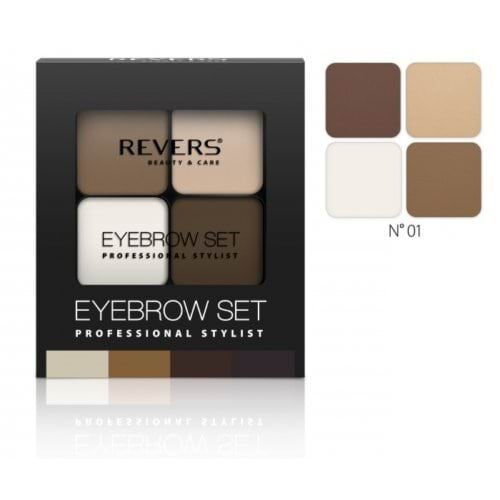 Тени для бровей REVERS EYE BROW SET PROFESSIONAL STYLIST №01, 4.5 г