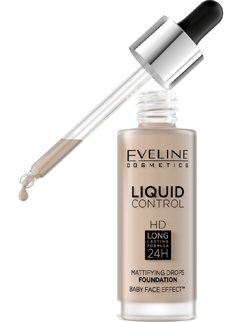 Тональная основа жидкая Инновационная Eveline Liquid Control № 030 32мл ...