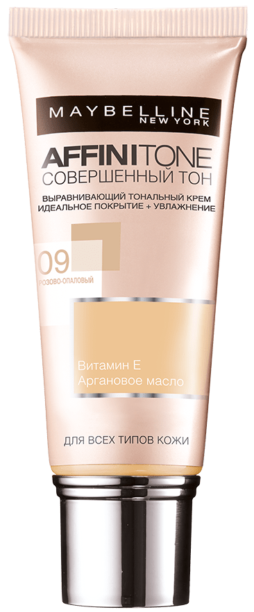 Тональный крем для лица Maybelline New York Affinitone Совершенный тон № 09 Розово-опаловый, 30 мл