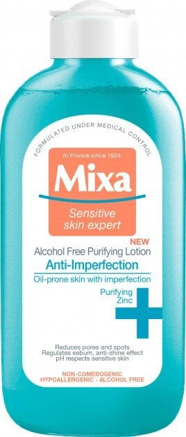 Лосьон для лица Mixa Anti-imperfection очищение для чувствительной кожи, склонной к несовершенству, 200 мл