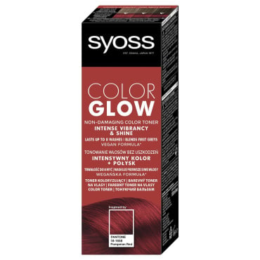 Тонирующий бальзам без амиака для волос SYOSS Color Glow Пылкий Красный 100мл