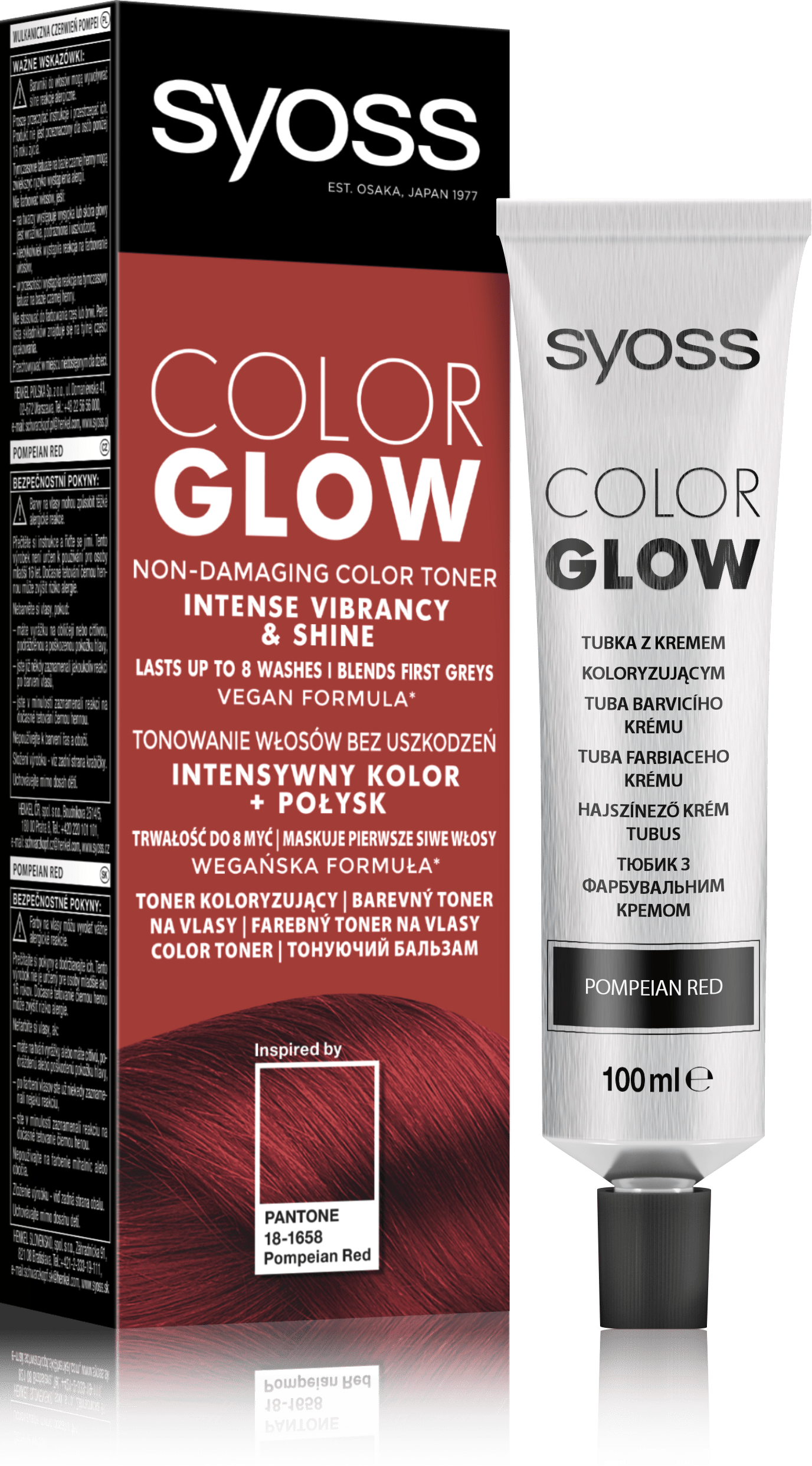 Тонирующий бальзам без аммиака для волос SYOSS Color Glow Пламенный Красный 100 мл