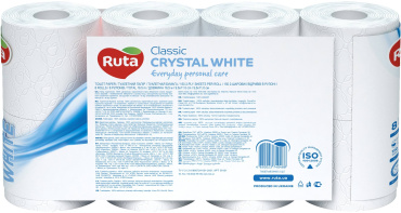 Туалетний папір Ruta Classic 150 відривів Біла 2 шари 8 рулонів фото 1